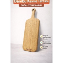 Feyza Design Bambu Kesme Tahtası 50X16, Dayanıklı ve Şık Mutfak Aksesuarı
