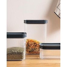 SHC4200 English Boston Plastik 3’lü Dikdörtgen Erzak Kabi 700 + 1500 + 2000 ml Antrasit