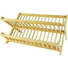 SHC4200 Serisi Bambu Katlanabilir Tabaklık - Bulaşıklık 47X32 cm