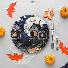 SHC4200 Keramika Halloween Blue Castle Servis Tabağı 26 cm 19951