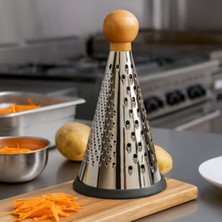 Feyza Design Çok Fonksiyonlu Ahşap Saplı Paslanmaz Çelik Rende