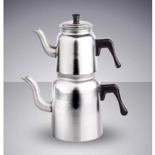 Feyza Design Dayanıklı Alüminyum Çaydanlık, 2,5l Alt Hazne, 1l Üst Hazne