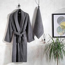 Starseven Pamuk Bornoz Seti Antrasit