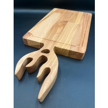Feyza Design Ahşap Sunum ve Doğrama Tepsisi, Balık ve Ekmek Kesim Tahtası