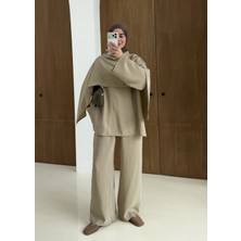 Moda Aksa 61835 Ktc Şallı Pantolon Takım Yeşil