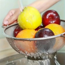 Feyza Design Paslanmaz Çelik Çok Amaçlı Tel Süzgeç 24 Cm, Dayanıklı ve Pratik Kullanım