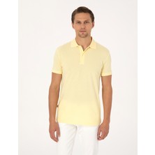 Pierre Cardin Erkek Açık Sarı Slim Fit Basic Tişört 50325323-VR004