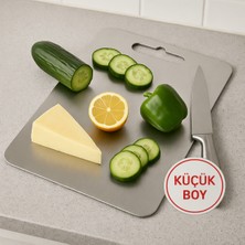 Feyza Design Paslanmaz Çelik Mutfak Kesme Doğrama Tahtası 16X24 cm