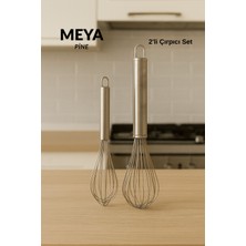 Feyza Design Paslanmaz Çelik Çırpıcı Seti 2’li, Dayanıklı ve Ergonomik, Çok Amaçlı
