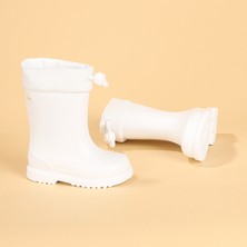 Igor Cuello Beyaz Yağmur Çizmesi PVC Malzeme İle Kız Çocuk İçin Kısa Topuklu W10100-001