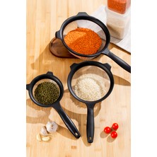 Feyza Design Çok Amaçlı Tel Süzgeç Seti 3 Boy, Makarna ve Un Eleği, 14-22CM