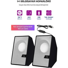 Sprange 2’li Tak Çalıştır USB Bilgisayar Hoparlörü – Güçlü Ses, Kompakt Tasarım, Ev-Ofis Kullanıma Uygun