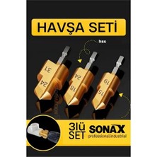 Butik Turk Plastik Boru Kalemtraş Kademeli Boru Açma Pvc Pprc Boru Tamir Delme Genişletme Onarımı Için 3lü Havşa Seti