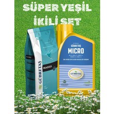 Gübretaş Süper Yeşil Ikili Set Magsul 1KG(16MGO+32SO3)+MICRO 1lt Bitki Çiçek Ağaç Çim Yeşillendir Gübre Seti