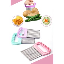 Safestore 2'li Cips Patates Doğrayıcı Şekilli Kesici Çelik Patates Meyve ve Sebze Doğrama Bıçağı