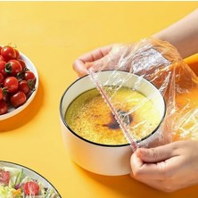 100 Adet Yeniden Kullanılabilir Elastik Yiyecek Koruyucu Kapak, Esnek Yiyecek Kapağı, Farklı Boyutla