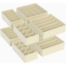 Iç Çamaşırı Düzenleyici 8'li Set, Çekmece Düzenleyici, Katlanabilir, Elbise Dolabı, Saklama , Kumaş