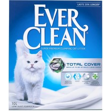 Clean Total Cover Ekstra Güçlü Topaklanan Kedi Kumu, Hijyen Formül, 10 L