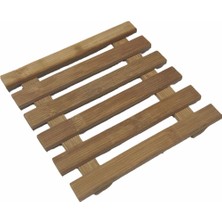 Doğal Bambu Nihale, Kare Şekilli, 15X15 Cm, Sıcak Tencere Altlığı