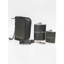 Hediye Fikri Kişiye Özel Deri Kaplama Matara Seti – Outdoor