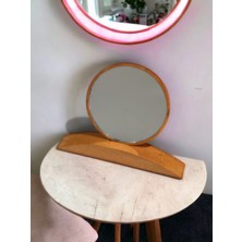 Özgürce Ahşap Çerçeveli Standlı Makyaj Aynası, Masif Kayın Ağacı Tasarımı