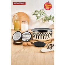 Feyza Design Emaye 5 Parça Rende, Saklama ve Karıştırma Kabı Seti 24 cm