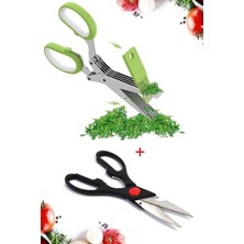 Feyza Design Çelik Çoklu Bıçaklı Maydanoz, Soğan ve Sebze Doğrama Makası