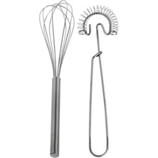 Feyza Design Pratik ve Dayanıklı Ikili Metal Çırpıcı Setiyle Mutfakta Kolaylık Sağlar