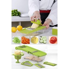 Feyza Design Pratik Çok Fonksiyonlu Rende ve Doğrayıcı, Bpa Içermeyen 5 Aparatlı Set