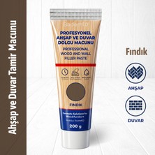 Badem10 Fındık Renk Ahşap Parke Duvar Tamir Macunu Kullanıma Hazır Mobilya Dolgu Çatlak Giderici 200 gr