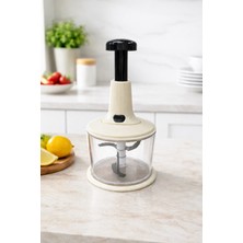 Feyza Design Pratik 3 Bıçaklı Üstten Basmalı Doğrayıcı, Yeni Nesil Mutfak Yardımcısı