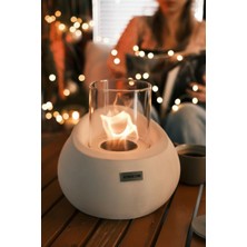 Özgürce Şömine Dekor, Masa Üstü Etna Ateş Çukuru, 500 ml Yakıt Hediye