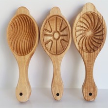 Feyza Design Ahşap Kurabiye ve Kerebiç Kalıbı 3'lü Set, Pratik ve Şık Tasarım