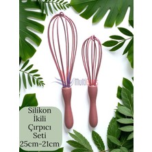 Feyza Design 2'li Silikon Karıştırıcı Seti, Çok Amaçlı Çırpıcı ve Kek Araçları