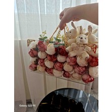 Sabrina Organizasyon Şakayık Çiçekli Pleksi Çanta