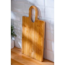 Feyza Design Doğal Bambu Kesme Tahtası, 38 Cm, Sağlıklı ve Dayanıklı Mutfak Gereçleri