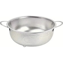 Feyza Design Paslanmaz Çelik Çok Amaçlı Makarna ve Meyve Sebze Süzgeci 19 cm