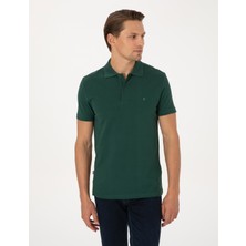 Pierre Cardin Erkek Koyu Yeşil Slim Fit Basic Tişört 50325323-VR079