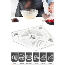 Feyza Design Büyük Boy Silikon Hamur Açma Matı 45X65, Esnek ve Dayanıklı Mutfak Aksesuarı