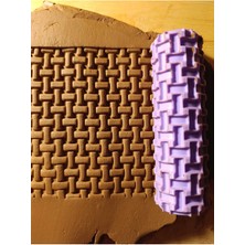 Feyza Design 12 cm Seramik Polimer Kil, Kurabiye ve Pastacılık Doku Rulosu Deseni