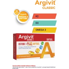 Argivit Ostose 3 Plus Softgel 30 Yumuşak Kapsül