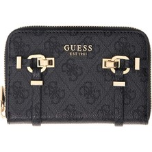 Guess Leona Logolu Orta Boy Fermuarlı Kadın Antrasit Cüzdan SWSG9917140-CLO