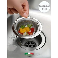 Feyza Design Paslanmaz Çelik Lavabo Süzgeci, Tıkanıklık Önleyici, Mutfak ve Banyo Filtresi