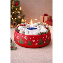 Özgürce Beyaz Taşlı Masa Üstü Dekoratif Şömine, Şık ve Şık Tasarım