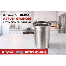 Beko Paslanmaz Çelik Çay Makinesi Demliği ve Süzgeç Seti