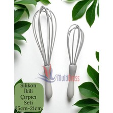 Feyza Design 2'li Silikon Çırpıcı Seti, Kek, Ayran, Çorba, Yumurta, Puding ve Sos