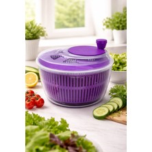 Feyza Design 5 Litre Salata ve Sebze Kurutucu, Bpa Free, Geniş Hazneli, Kaydırmaz Taban