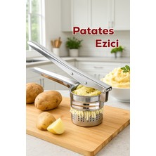 Feyza Design Paslanmaz Metal Patates Ezici, Püre Yapıcı, 27CM, Kolay Kullanım