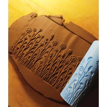 Feyza Design 12 cm Doku Rulosu Desenli Seramik ve Polymer Kil Kurabiye Şekillendirici