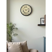 Mcg 36 cm Siyah Retro Tasarım Duvar Saati
